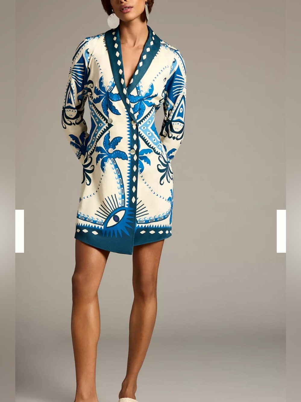 Farm Rio Long Sleeve Blazer Mini Belted Dress size S